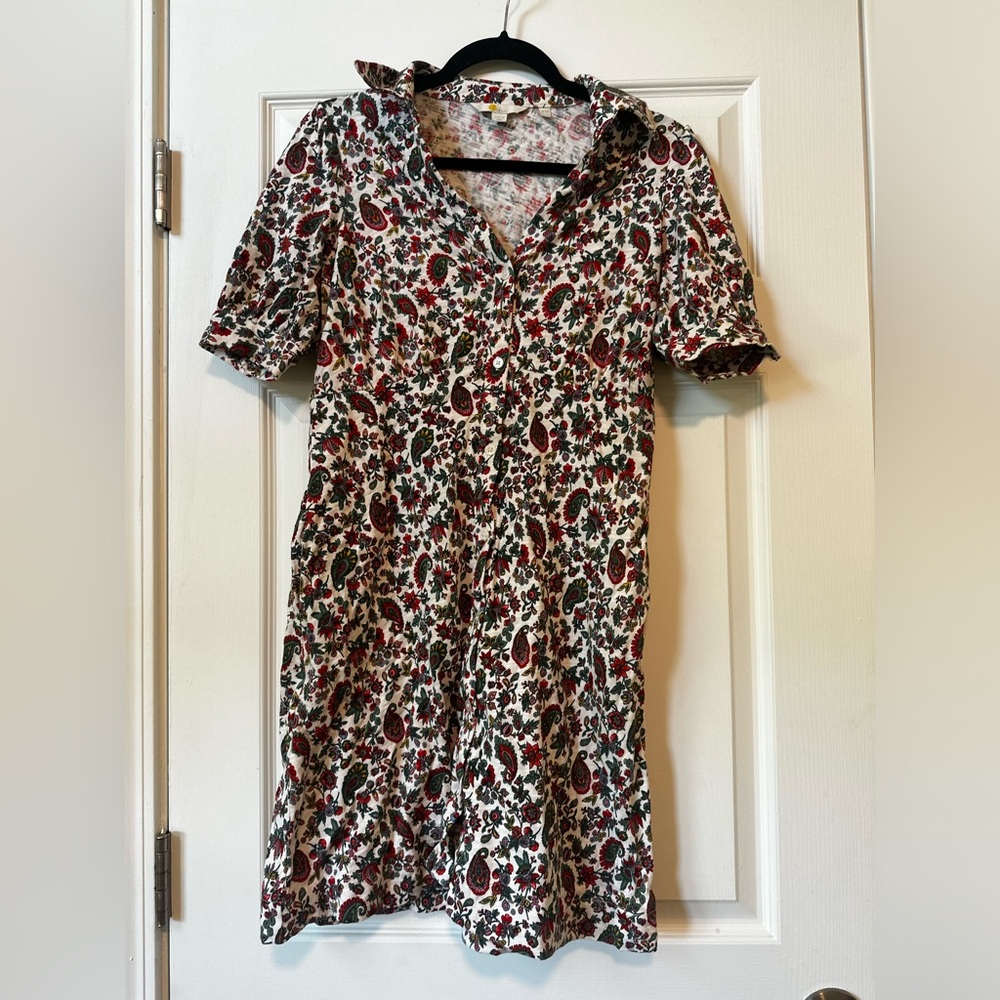 Boden Multicolored Paisley Button up Sundress
